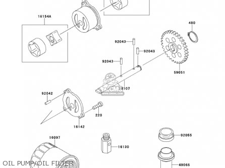 OIL PUMP/OIL FILTER - ZX600E9 NINJA ZX6 2001 USA CALIFORNIA CANADA