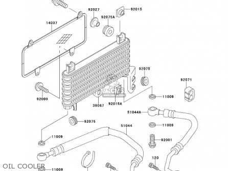 OIL COOLER - ZX600E9 NINJA ZX6 2001 USA CALIFORNIA CANADA