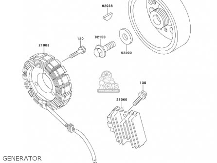 GENERATOR - ZX600E9 NINJA ZX6 2001 USA CALIFORNIA CANADA