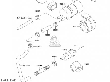 FUEL PUMP - ZX600E9 NINJA ZX6 2001 USA CALIFORNIA CANADA