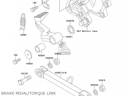 BRAKE PEDAL/TORQUE LINK - ZX600E9 NINJA ZX6 2001 USA CALIFORNIA CANADA