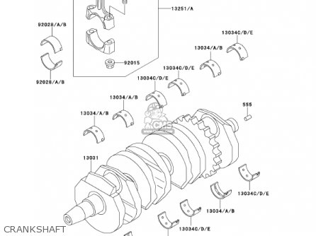 CRANKSHAFT - ZX600E9 NINJA ZX6 2001 USA CALIFORNIA CANADA