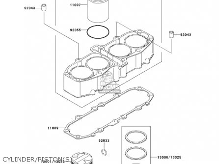 CYLINDER/PISTON(S) - ZX600E9 NINJA ZX6 2001 USA CALIFORNIA CANADA