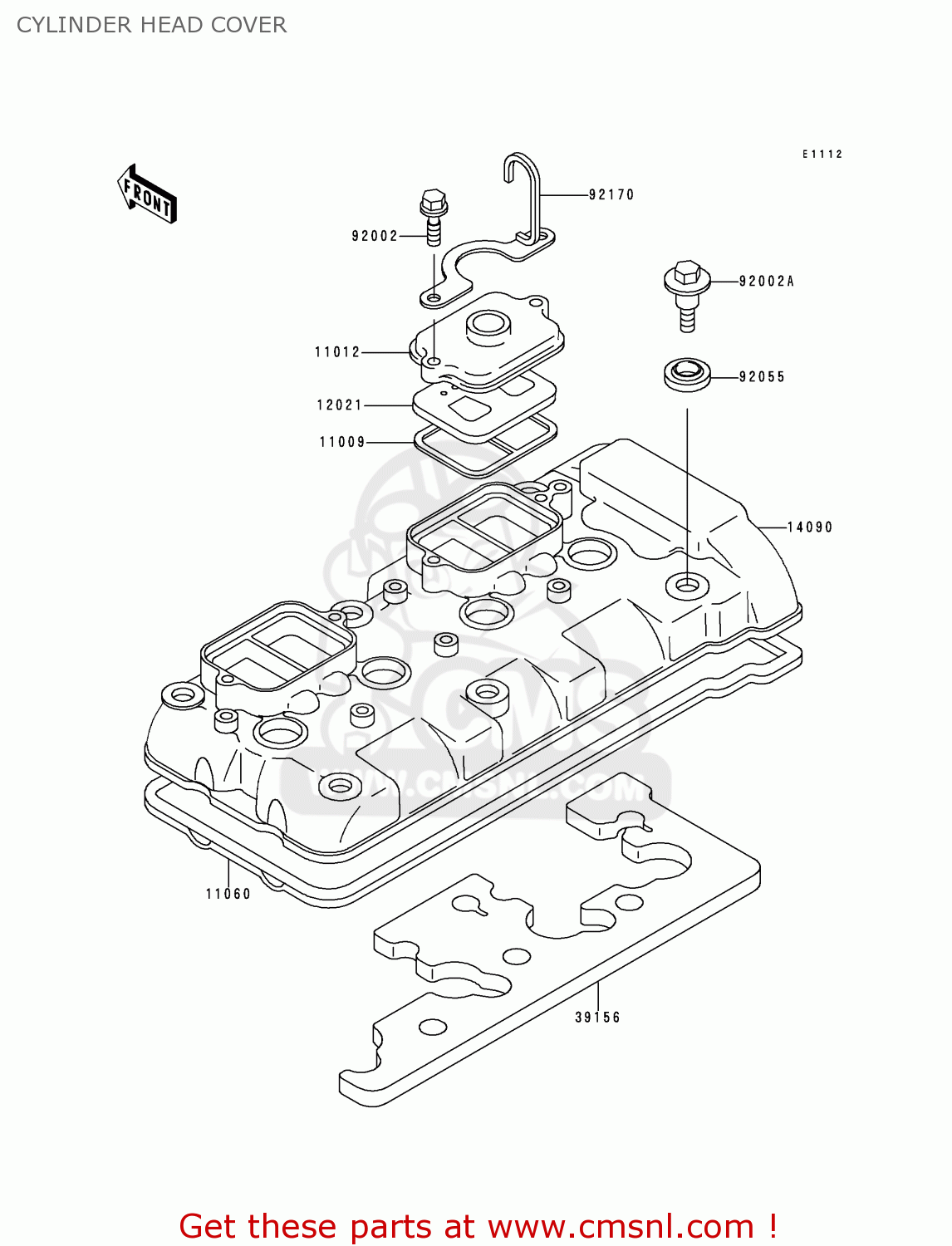CYLINDER HEAD COVER ZX600F1 NINJA ZX6R 1995 EUROPE UK FR NL AR FG GR IT NR SD SP ST