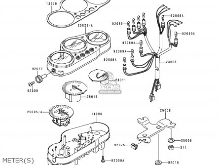 METER(S) - ZX600F1 NINJA ZX6R 1995 EUROPE UK FR NL AR FG GR IT NR SD SP ST