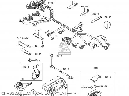 CHASSIS ELECTRICAL EQUIPMENT - ZX600F1 NINJA ZX6R 1995 EUROPE UK FR NL AR FG GR IT NR SD SP ST