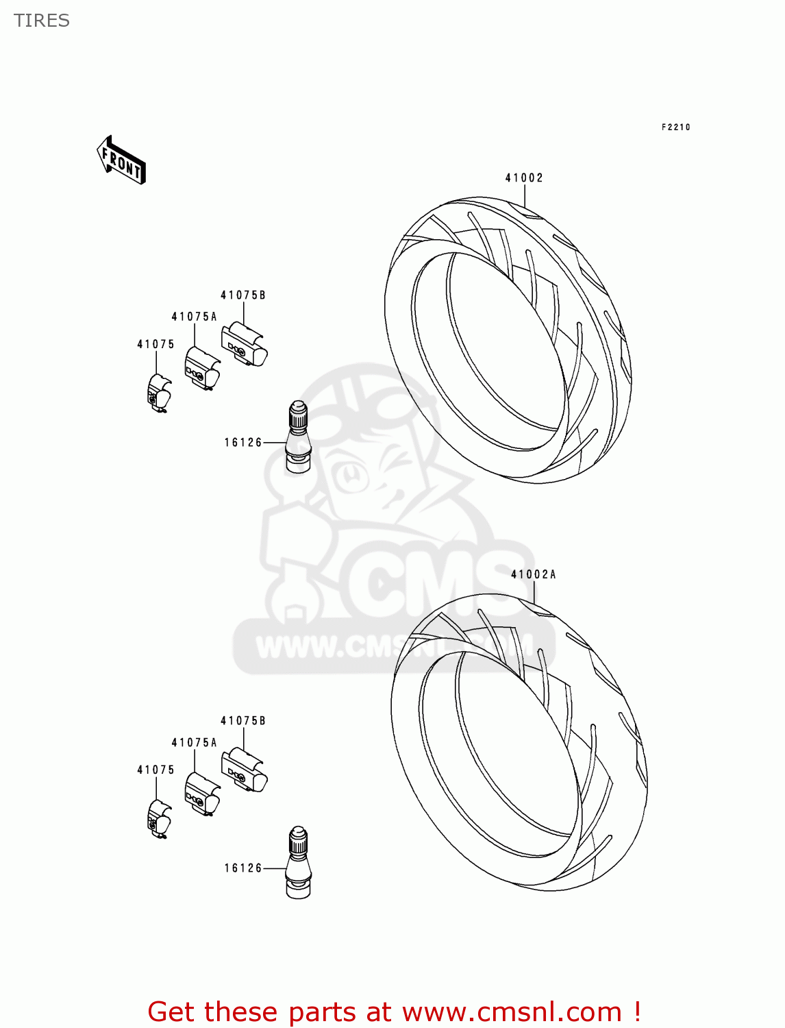 TIRES ZX600F1 NINJA ZX6R 1995 USA CALIFORNIA CANADA