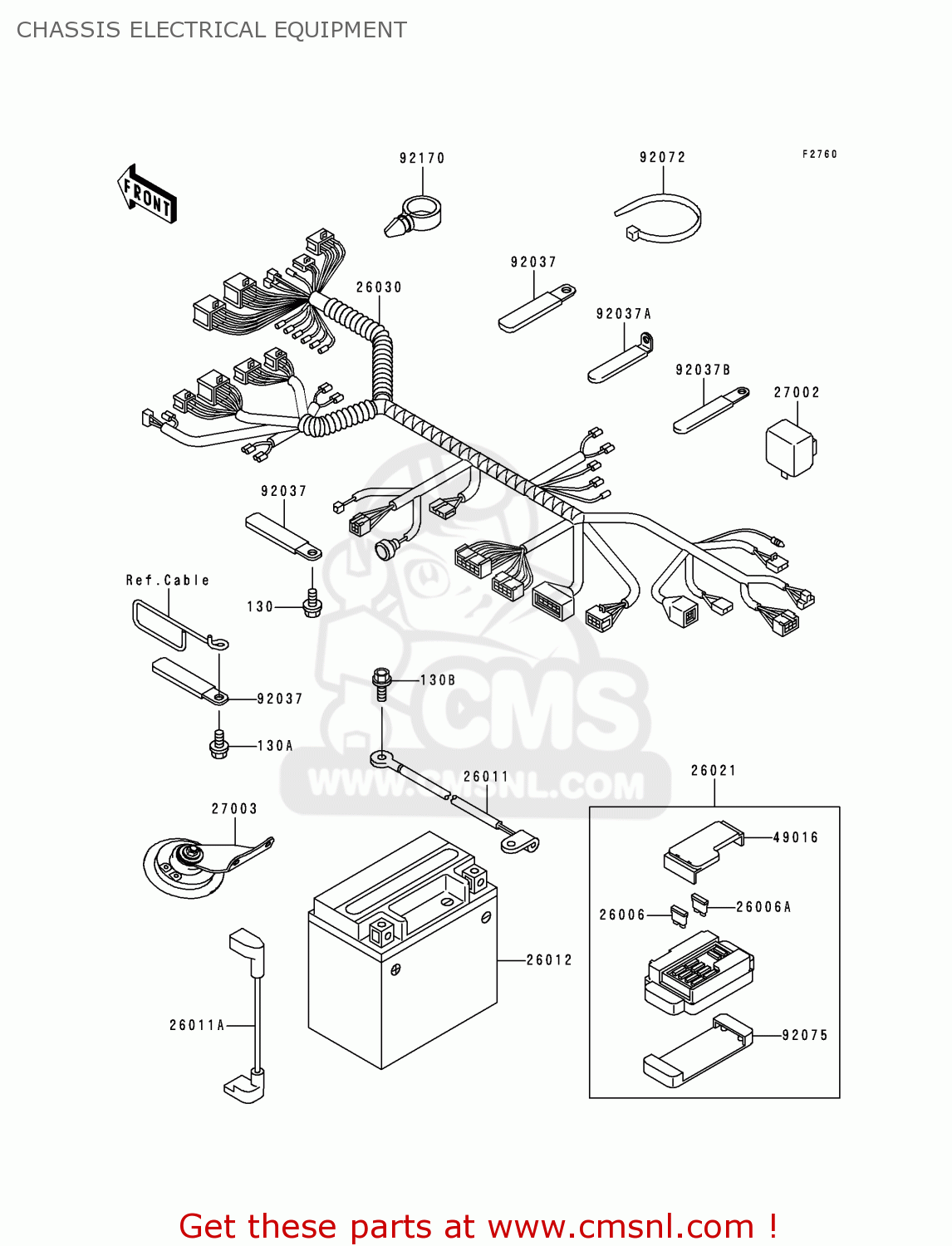 CHASSIS ELECTRICAL EQUIPMENT ZX600F1 NINJA ZX6R 1995 USA CALIFORNIA CANADA