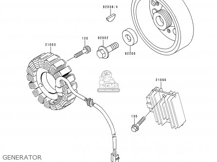 GENERATOR - ZX600F1 NINJA ZX6R 1995 USA CALIFORNIA CANADA