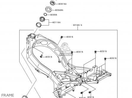 FRAME - ZX600F1 NINJA ZX6R 1995 USA CALIFORNIA CANADA