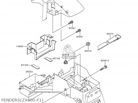FENDERS(ZX600-F1) - ZX600F1 NINJA ZX6R 1995 USA CALIFORNIA CANADA