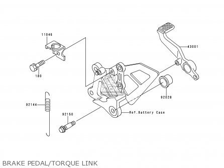 BRAKE PEDAL/TORQUE LINK - ZX600F1 NINJA ZX6R 1995 USA CALIFORNIA CANADA