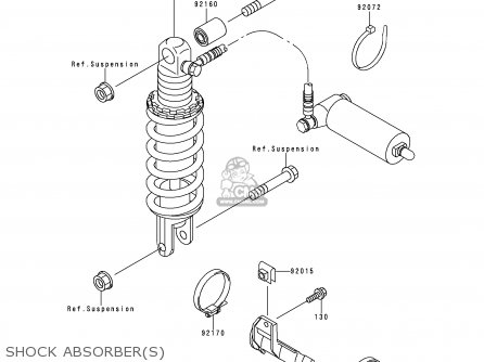 SHOCK ABSORBER(S) - ZX600F1 NINJA ZX6R 1995 USA CALIFORNIA CANADA