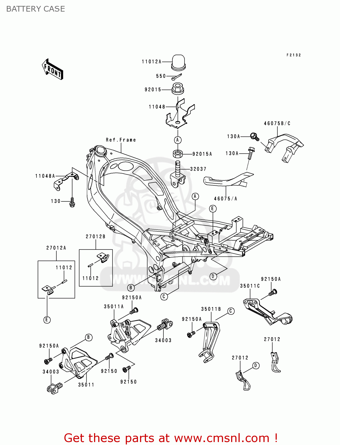 BATTERY CASE ZX600F2 NINJA ZX6R 1996 EUROPE UK FR NL AR FG GR IT NR SD SP ST