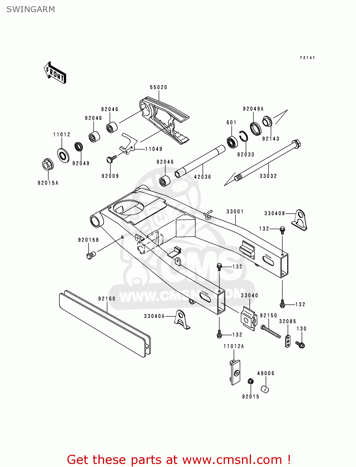 SWINGARM ZX600F2 NINJA ZX6R 1996 EUROPE UK FR NL AR FG GR IT NR SD SP ST