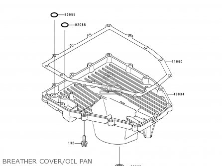 BREATHER COVER/OIL PAN - ZX600F2 NINJA ZX6R 1996 EUROPE UK FR NL AR FG GR IT NR SD SP ST