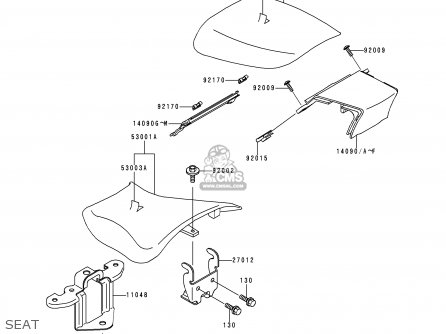 SEAT - ZX600F2 NINJA ZX6R 1996 EUROPE UK FR NL AR FG GR IT NR SD SP ST
