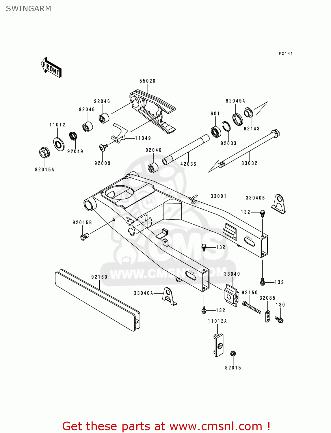 SWINGARM ZX600F2 NINJA ZX6R 1996 USA CALIFORNIA CANADA