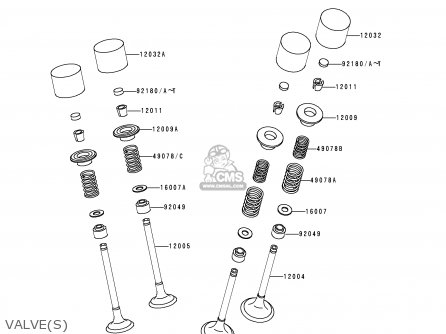 VALVE(S) - ZX600F2 NINJA ZX6R 1996 USA CALIFORNIA CANADA