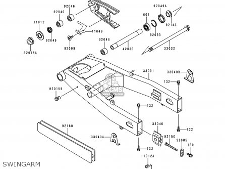 SWINGARM - ZX600F2 NINJA ZX6R 1996 USA CALIFORNIA CANADA
