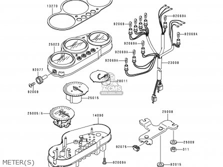 METER(S) - ZX600F2 NINJA ZX6R 1996 USA CALIFORNIA CANADA