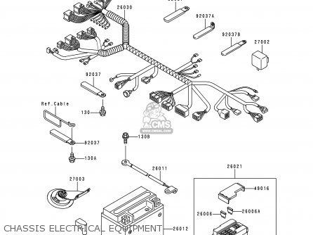 CHASSIS ELECTRICAL EQUIPMENT - ZX600F2 NINJA ZX6R 1996 USA CALIFORNIA CANADA