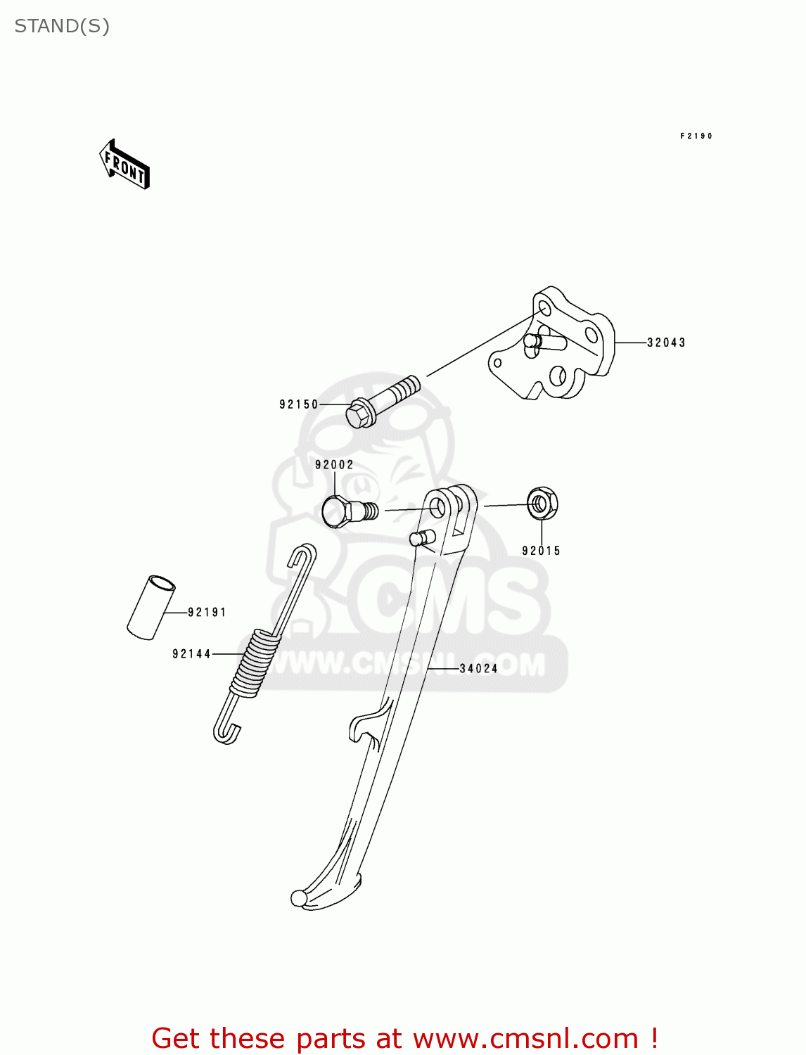 STAND(S) ZX600F3 NINJA ZX6R 1997 EUROPE UK FR NL AR FG GR IT NR SD SP ST
