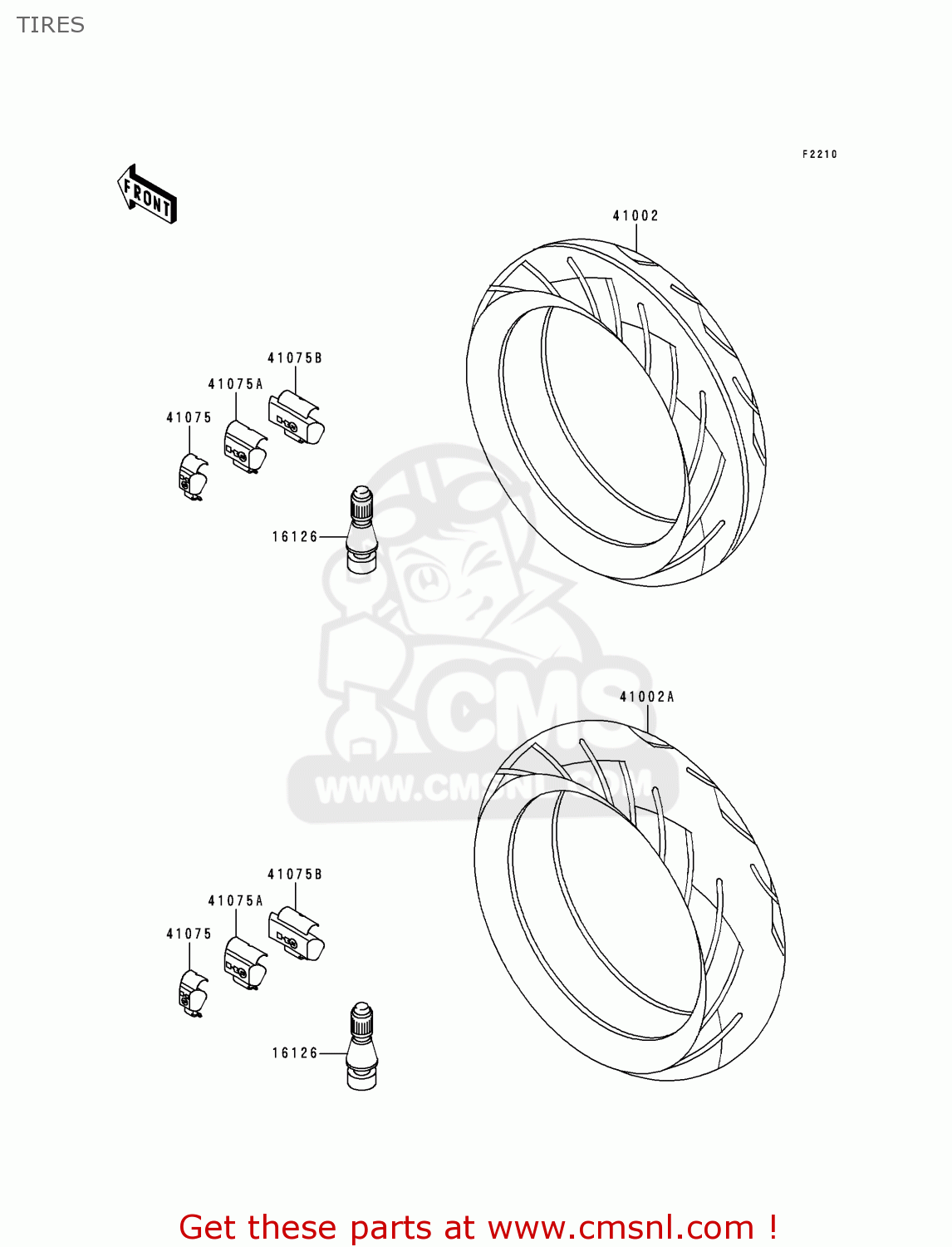 TIRES ZX600F3 NINJA ZX6R 1997 EUROPE UK FR NL AR FG GR IT NR SD SP ST