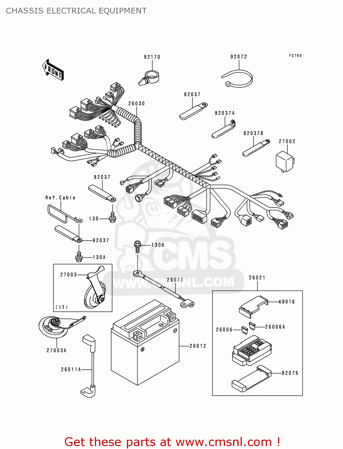 CHASSIS ELECTRICAL EQUIPMENT ZX600F3 NINJA ZX6R 1997 EUROPE UK FR NL AR FG GR IT NR SD SP ST