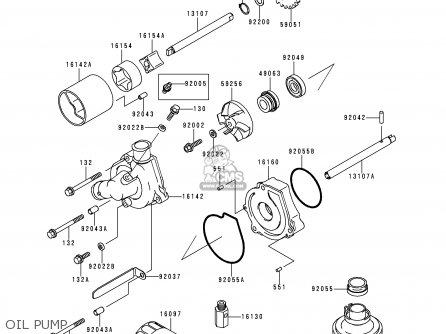 OIL PUMP - ZX600F3 NINJA ZX6R 1997 EUROPE UK FR NL AR FG GR IT NR SD SP ST