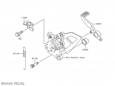 BRAKE PEDAL - ZX600F3 NINJA ZX6R 1997 EUROPE UK FR NL AR FG GR IT NR SD SP ST