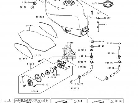 FUEL TANK(ZX600-F3) - ZX600F3 NINJA ZX6R 1997 EUROPE UK FR NL AR FG GR IT NR SD SP ST