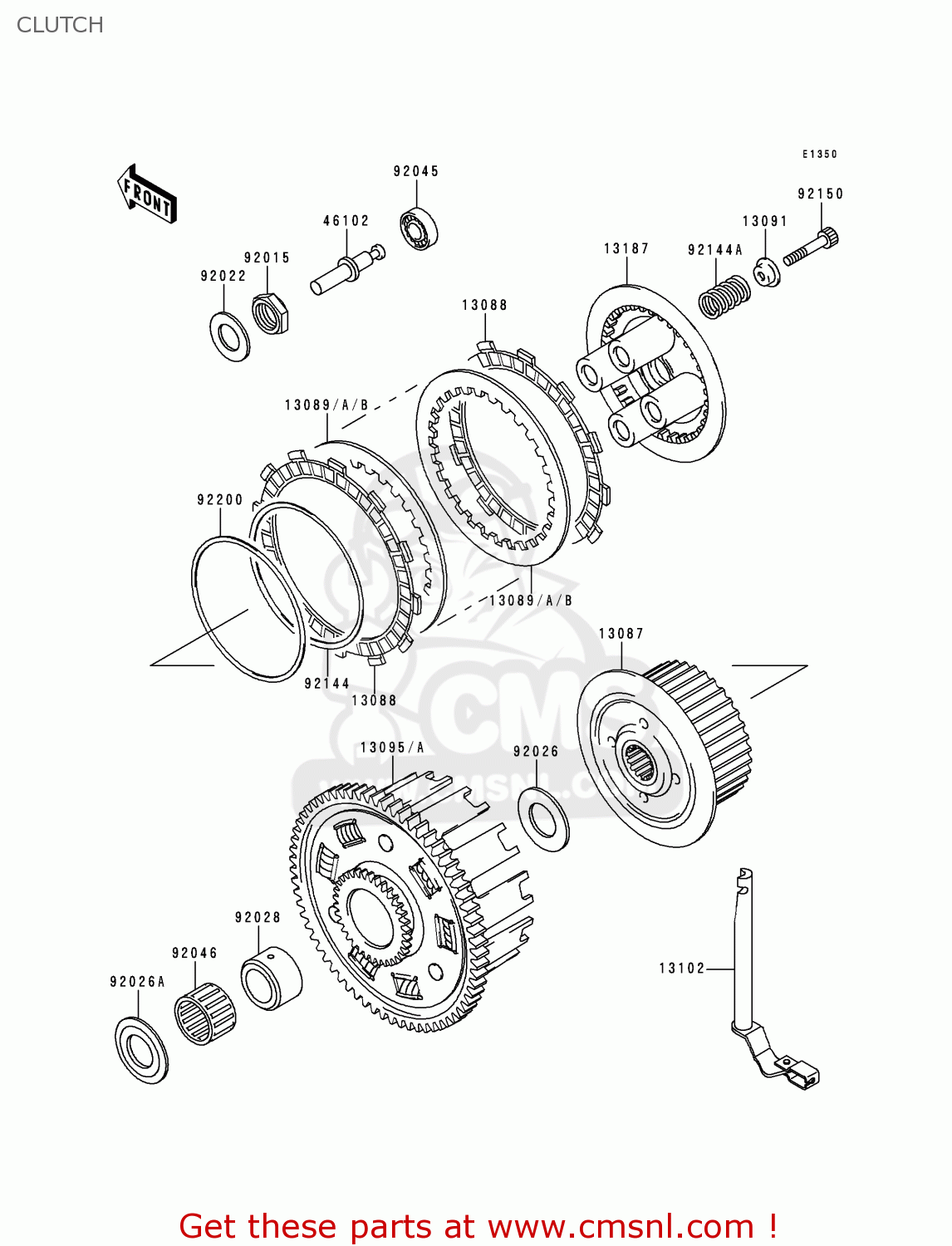 CLUTCH ZX600F3 NINJA ZX6R 1997 USA CALIFORNIA CANADA