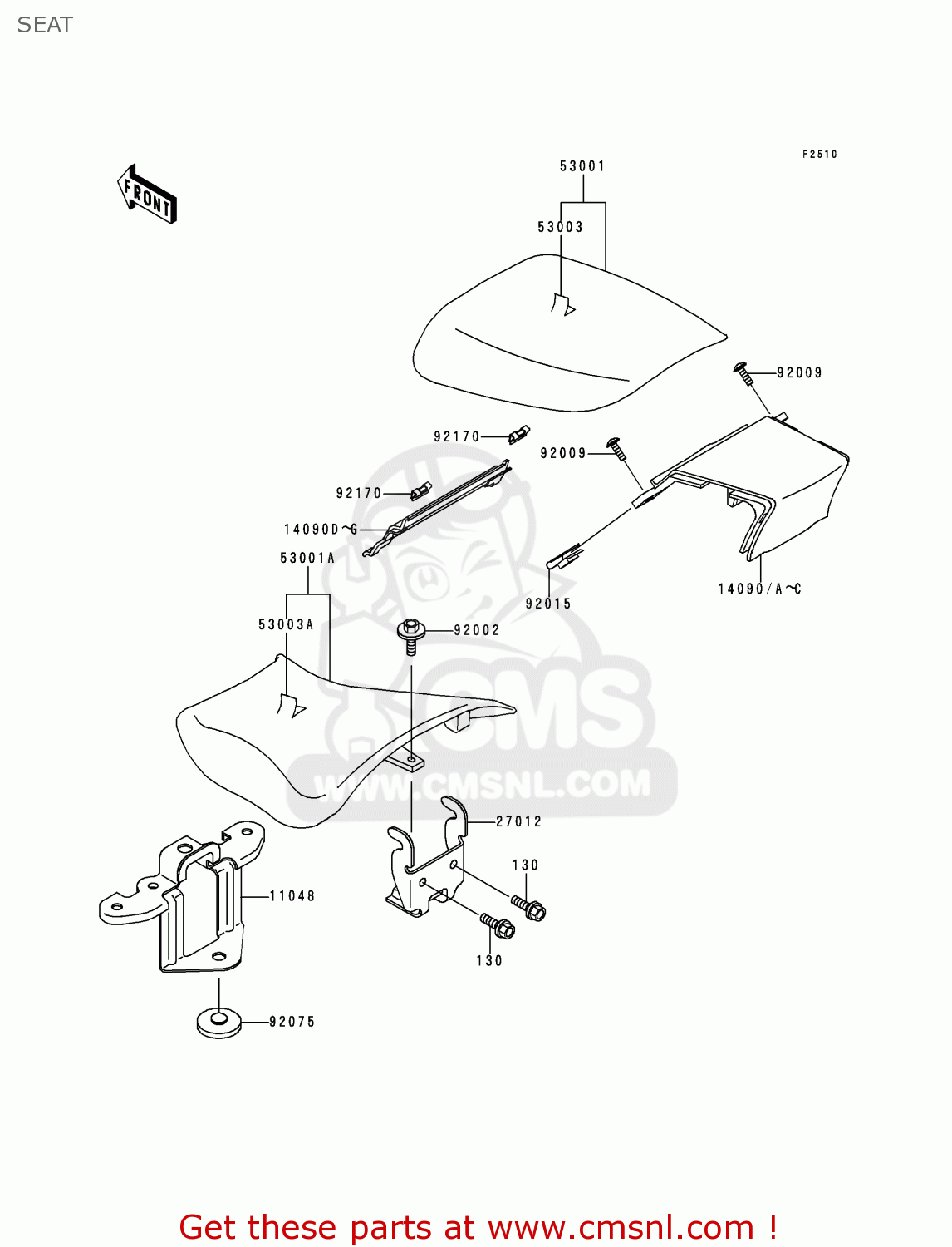 SEAT ZX600F3 NINJA ZX6R 1997 USA CALIFORNIA CANADA