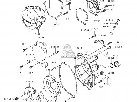 ENGINE COVER(S) - ZX600F3 NINJA ZX6R 1997 USA CALIFORNIA CANADA
