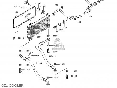 OIL COOLER - ZX600F3 NINJA ZX6R 1997 USA CALIFORNIA CANADA