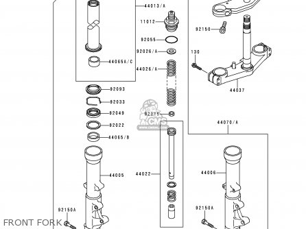 FRONT FORK - ZX600F3 NINJA ZX6R 1997 USA CALIFORNIA CANADA