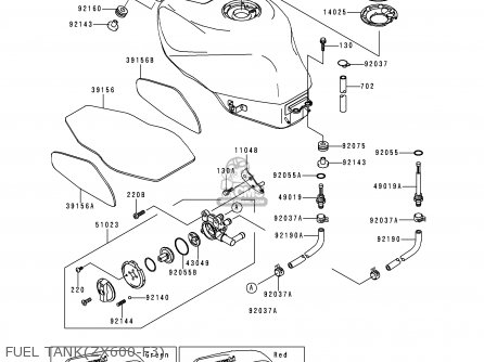 FUEL TANK(ZX600-F3) - ZX600F3 NINJA ZX6R 1997 USA CALIFORNIA CANADA