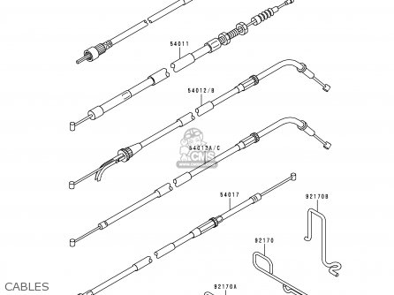 CABLES - ZX600F3 NINJA ZX6R 1997 USA CALIFORNIA CANADA