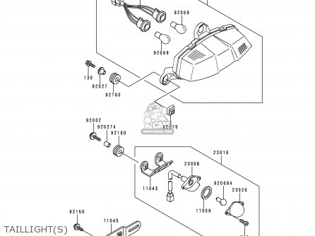 TAILLIGHT(S) - ZX600F3 NINJA ZX6R 1997 USA CALIFORNIA CANADA