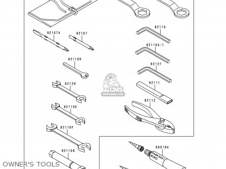 OWNER'S TOOLS - ZX600F3 NINJA ZX6R 1997 USA CALIFORNIA CANADA
