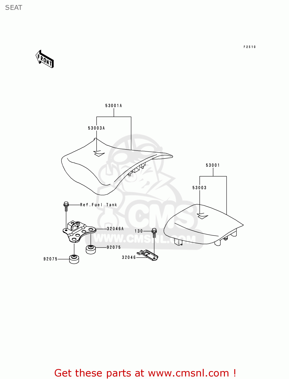 SEAT ZX600G1 NINJA ZX6R 1998 EUROPE UK FR NL AR FG GR IT NR SD SP