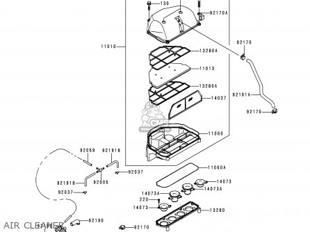 AIR CLEANER - ZX600G1 NINJA ZX6R 1998 EUROPE UK FR NL AR FG GR IT NR SD SP