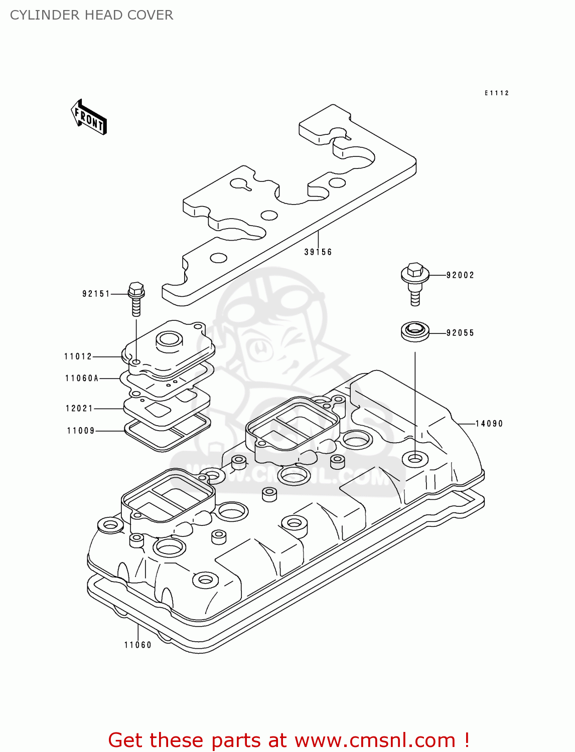CYLINDER HEAD COVER ZX600G1 NINJA ZX6R 1998 USA CALIFORNIA CANADA