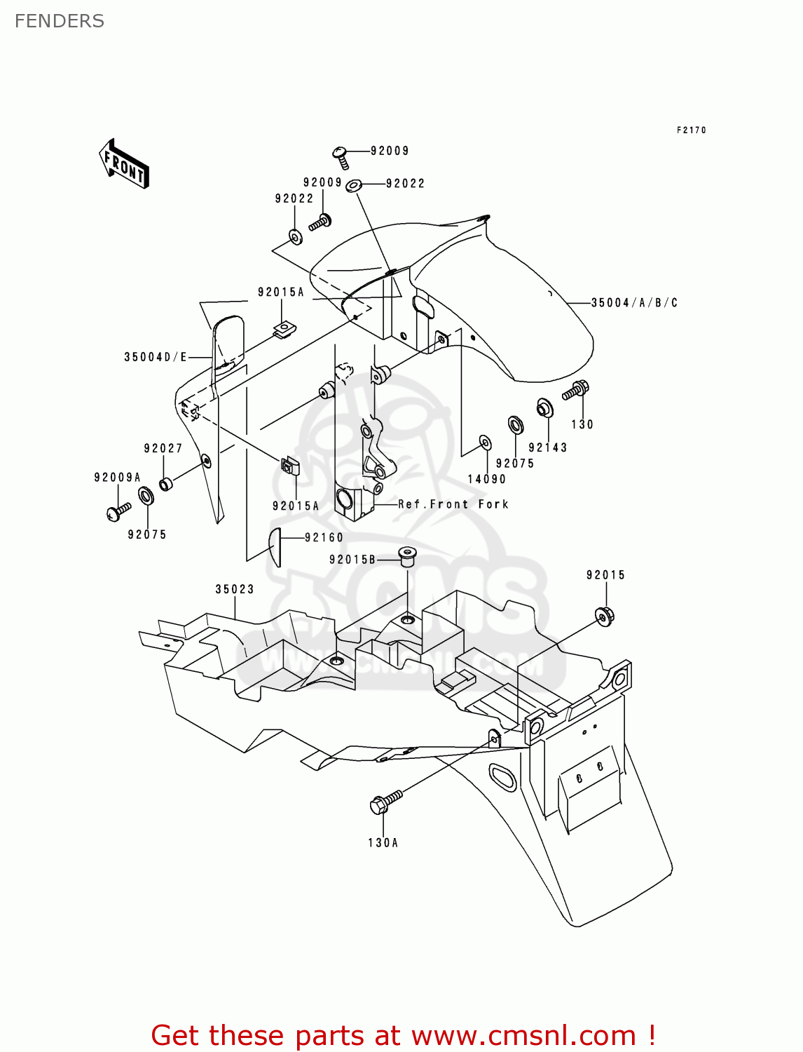 FENDERS ZX600G1 NINJA ZX6R 1998 USA CALIFORNIA CANADA