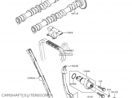 CAMSHAFT(S)/TENSIONER - ZX600G1 NINJA ZX6R 1998 USA CALIFORNIA CANADA