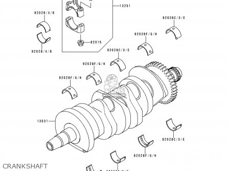 CRANKSHAFT - ZX600G1 NINJA ZX6R 1998 USA CALIFORNIA CANADA