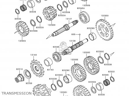 TRANSMISSION - ZX600G1 NINJA ZX6R 1998 USA CALIFORNIA CANADA