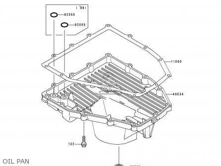 OIL PAN - ZX600G1 NINJA ZX6R 1998 USA CALIFORNIA CANADA