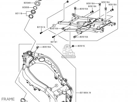 FRAME - ZX600G1 NINJA ZX6R 1998 USA CALIFORNIA CANADA